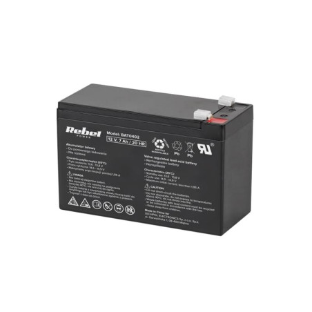 Acumulatori de plumb, Baterie plumb acid 12V / 7.0Ah REBEL -1, dioda.ro