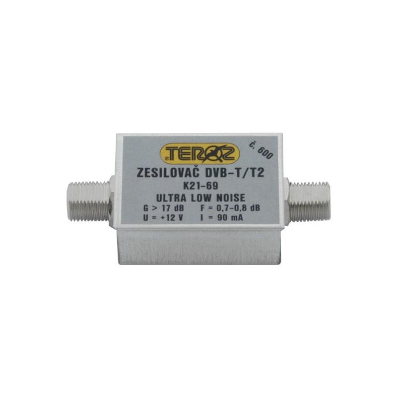 Amplificatoare Splittere Filtre TV, Amplificator antenă Teroz 600X, zgomot redus, UHF, G17dB, F0.7dB, U  120dBµ -1, dioda.ro