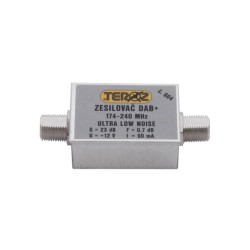 Amplificatoare Splittere Filtre TV, Amplificator antenă Teroz 604X, zgomot redus, DAB, G23dB, F0,7dB, U 120dBμV -1, dioda.ro