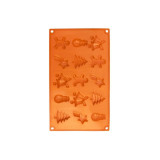 Matrite de copt, Forma de copt ORION Crăciun 15 silicon portocaliu -1, dioda.ro