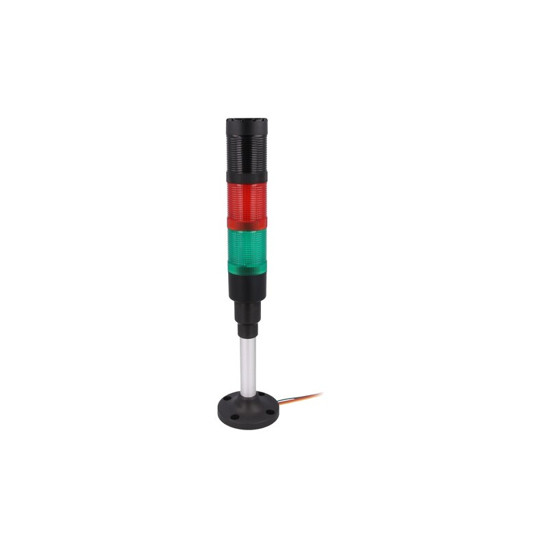 Semnalizatoare Acustice si Optice, Semnalizator: coloană de semnalizare LED roşie/verde 230VAC -1, dioda.ro