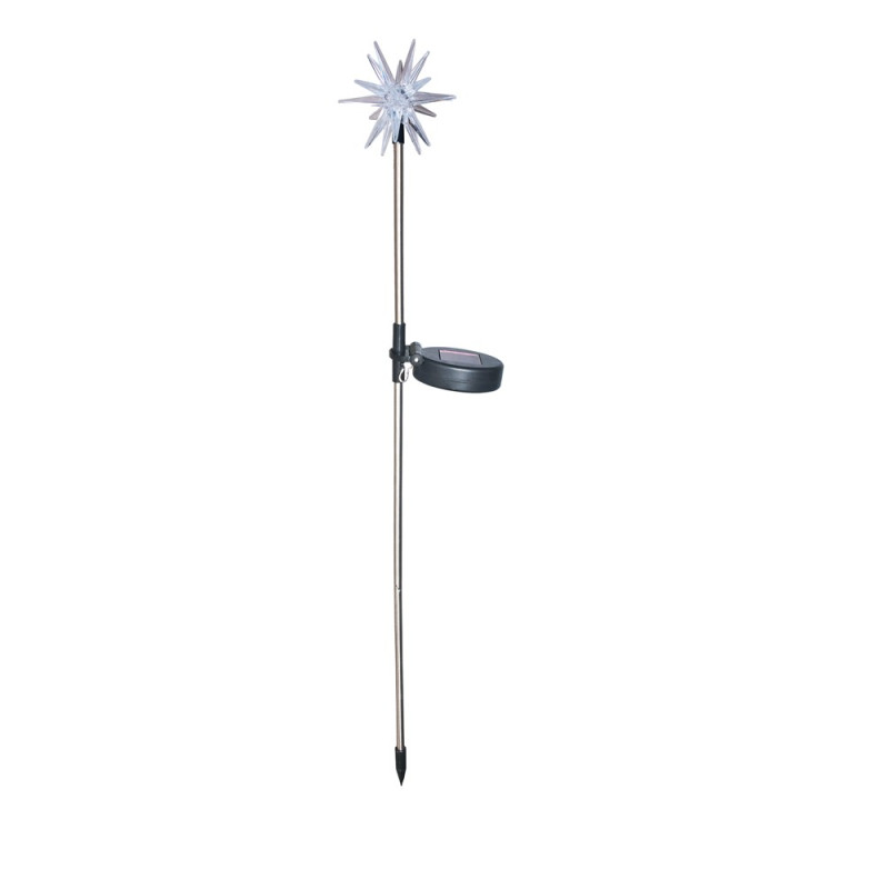 Lampa Solara LED Stea Crom 8x8x80cm Exterior LED, Lampa Solara LED Stea Crom 8x8x80cm -1, dioda.ro
