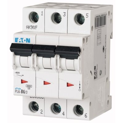 Intrerupatoare automate modulare, Intrerupator Automat 6A 3P C 6KA -1, dioda.ro