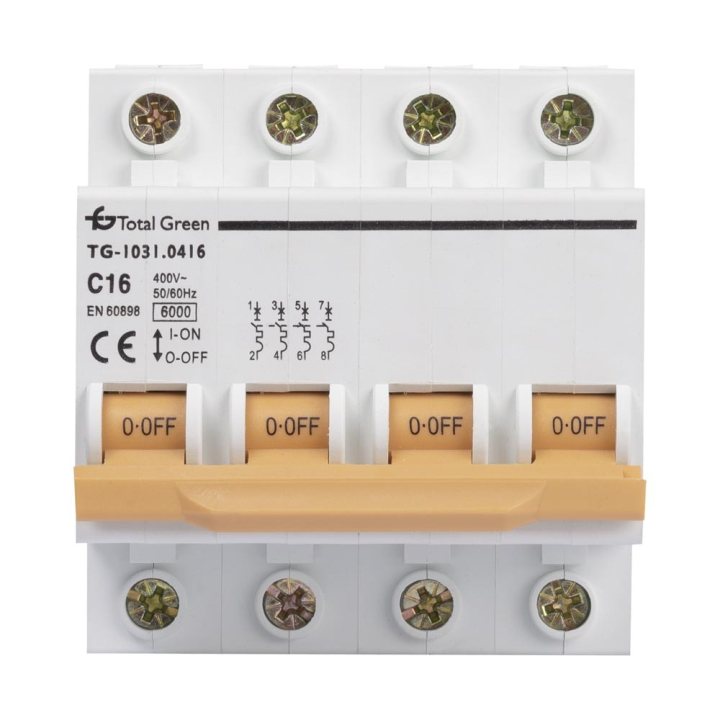 Intrerupatoare automate modulare, Intrerupator Automat 16A Tetrapolar -1, dioda.ro