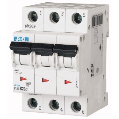 Intrerupatoare automate modulare, Intrerupator Automat 20A 3P C 6KA -1, dioda.ro