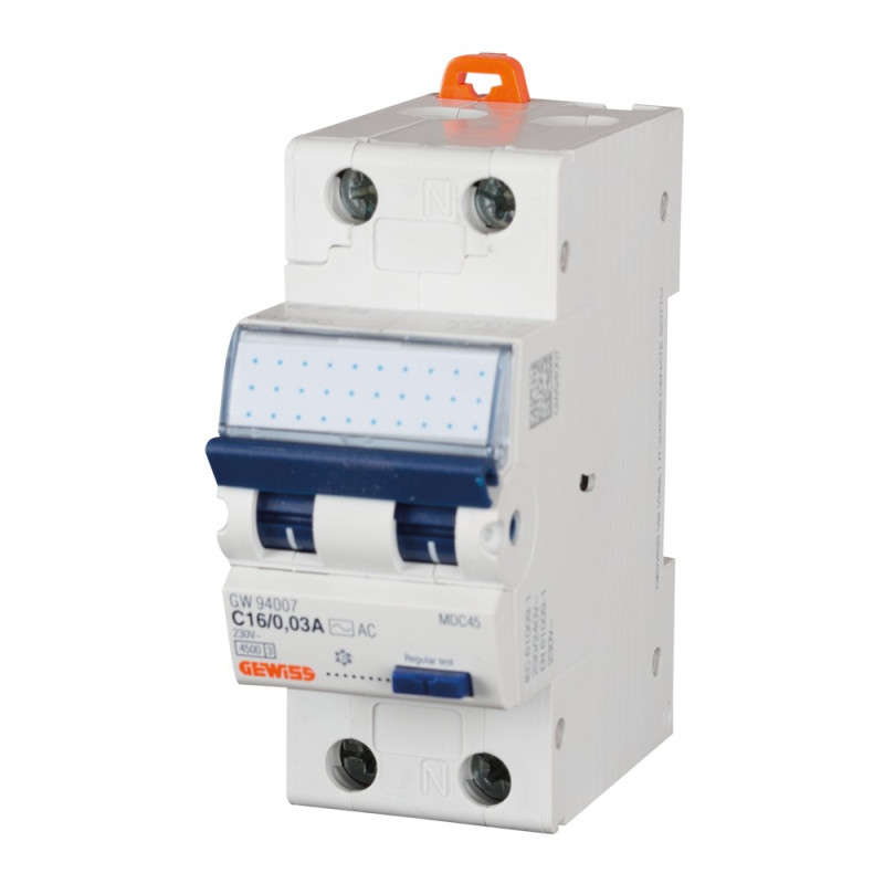 Intrerupator Diferential 16A 1P+N C 4.5KA 30MA Intrerupatoare automate diferentiale, Intrerupator Diferential 16A 1P+N C 4.5KA 30MA -1, dioda.ro