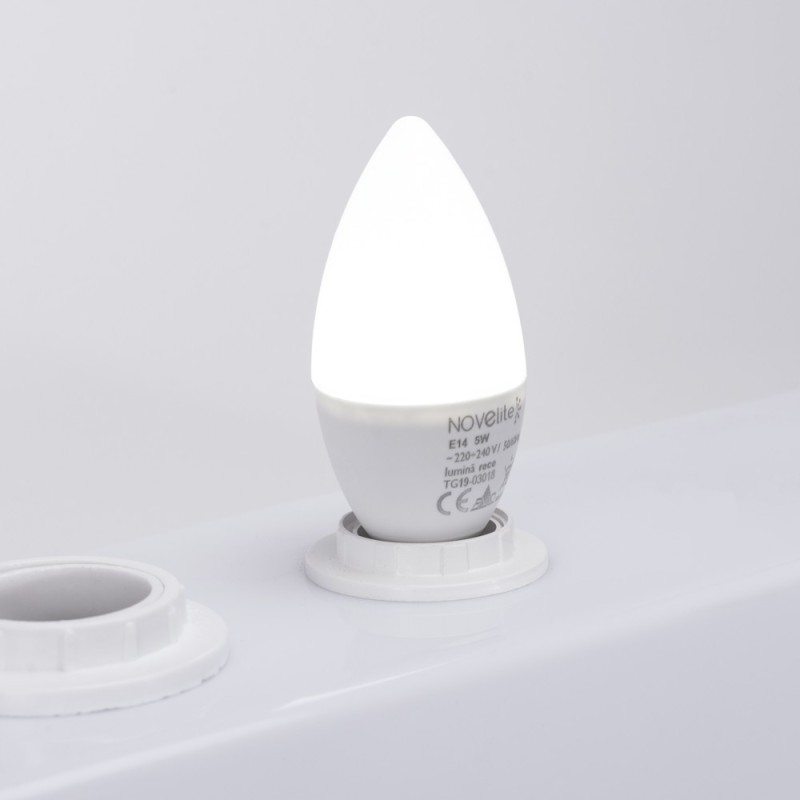 LED, Bec LED Lumanare 5W E14 6400K  -1, dioda.ro