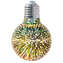LED, Bec LED decorativ Stardust G80 2W E27 -1, dioda.ro