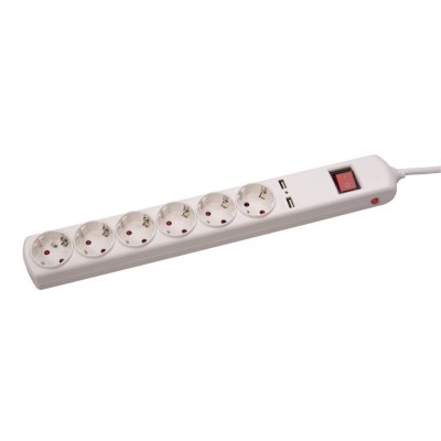 Prelungitoare, Prelungitor 3m 6P Protectie 2xUSB 3x1.5 -1, dioda.ro