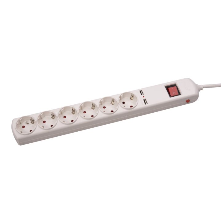 Prelungitoare, Prelungitor 3m 6P Protectie 2xUSB 3x1.5 -1, dioda.ro