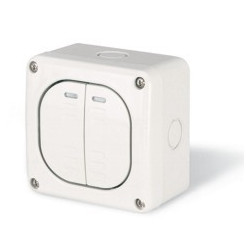 Aparataj doza rotunda, Intrerupator Dublu PT 10A IP66, 137.5021 -1, dioda.ro