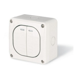 Aparataj doza rotunda, Intrerupator Dublu PT 10A IP66, 137.5021 -1, dioda.ro