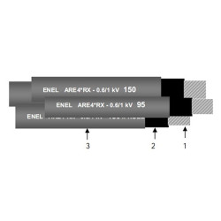 Cabluri energie joasa tensiune - aluminiu, ARE4RX 3x240+150N -1, dioda.ro