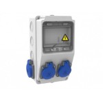 Organizare santier, Tablou Sigurante 2P (1x16A) + 2P (1x16A) 220V IP44 -1, dioda.ro