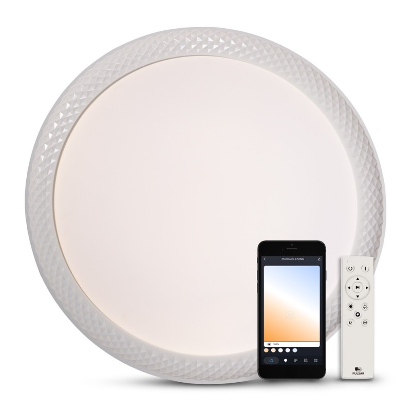 Interior LED, Plafoniera Smart Luxera 36W 3000K-6500K IP20, PULSAR -1, dioda.ro