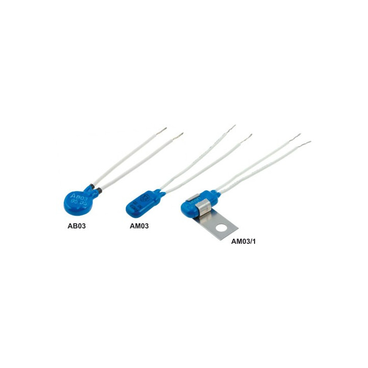 Termostate, Termostat bimetalic cu fire 250VAC 3,6A 80°C AM03-80 -2, dioda.ro