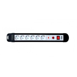 Prelungitoare, Prelungitor cu protectie 3 metri 6 prize schuko cu reset & led & switch cablu 3x1,5mm TED000927 -2, dioda.ro