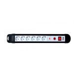 Prelungitoare, Prelungitor cu protectie 3 metri 6 prize schuko cu reset & led & switch cablu 3x1,5mm TED000927 -2, dioda.ro