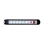 Prelungitoare, Prelungitor cu protectie 3 metri 6 prize schuko cu reset & led & switch cablu 3x1,5mm TED000927 -2, dioda.ro