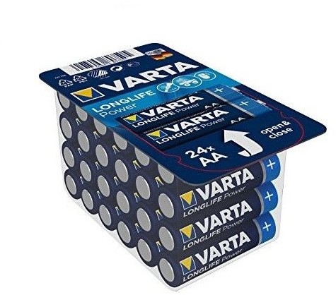 Baterie varta longlife power aa r6 1,5v alcalina set 24 buc.