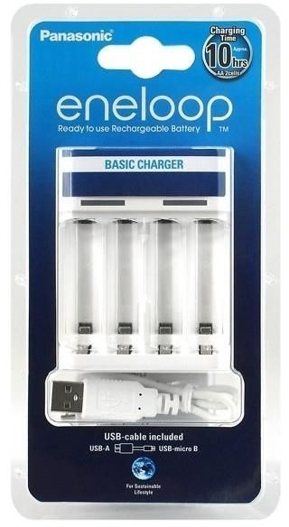 Incarcator panasonic eneloop usb pentru acumulatori aa r6/aaa r3 ni-mh bq-cc61e