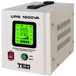 UPS centrale termice, UPS centrala terminca 1600VA / 1050W Runtime Extins TED Electric -2, dioda.ro