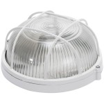 Corpuri de iluminat tehnice, Lampa BAT Grila Rotunda E27 60W Alb -1, dioda.ro