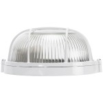 Corpuri de iluminat tehnice, Lampa BAT Grila Rotunda E27 60W Alb -1, dioda.ro