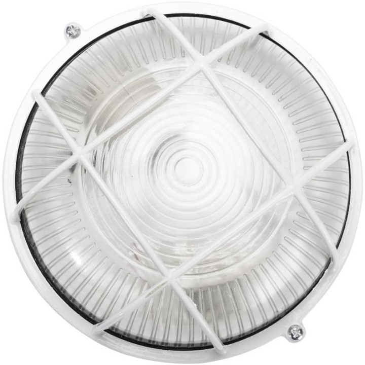 Corpuri de iluminat tehnice, Lampa BAT Grila Rotunda E27 60W Alb -4, dioda.ro