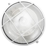 Corpuri de iluminat tehnice, Lampa BAT Grila Rotunda E27 60W Alb -1, dioda.ro