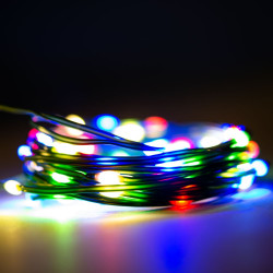 Instalatii sarbatori, Instalatie 75 LED 7.5M Multicolor IP44 Timer CV -2, dioda.ro