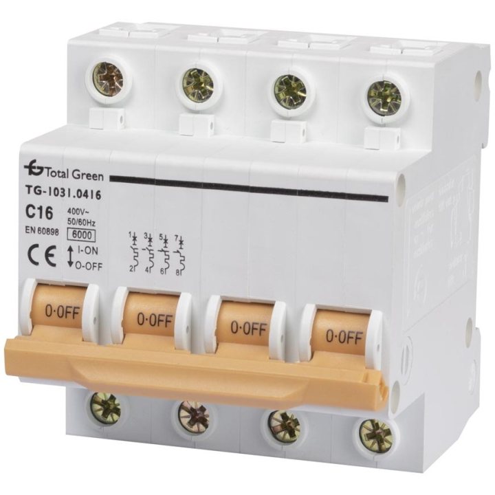 Intrerupatoare automate modulare, Intrerupator Automat 16A Tetrapolar -2, dioda.ro