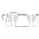 Instalatii sarbatori, Turtur Luminos 180 LED-uri Albastru 5X0.8M IP44 -1, dioda.ro