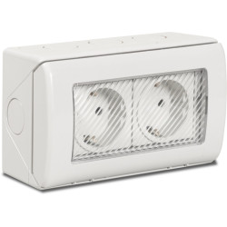 Aparataj aplicat, Priza Dubla PT IP55, 1205.101 -2, dioda.ro