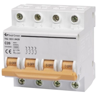 Intrerupatoare automate modulare, Intrerupator Automat 20A Tetrapolar -2, dioda.ro