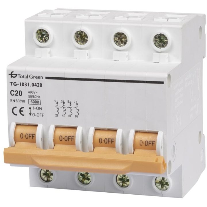 Intrerupatoare automate modulare, Intrerupator Automat 20A Tetrapolar -2, dioda.ro