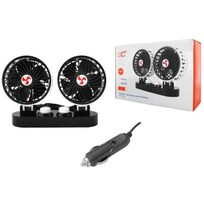 Auto, Ventilator dublu auto 12V 2x5 Acu reglare -2, dioda.ro