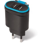 Acumulatoare, Incarcator USB Forever, TC-02, 2x 2.4A negru cu cablu USB-C -1, dioda.ro