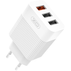 Acumulatori Baterii, Incarcator incarcare rapida XO L72 QC 18W 3x USB alb -1, dioda.ro