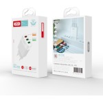 Acumulatori Baterii, Incarcator incarcare rapida XO L72 QC 18W 3x USB alb -1, dioda.ro