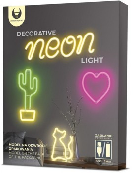 Figurina LED Neon HEART rosu Bat + USB FLNEO7 Forever Light