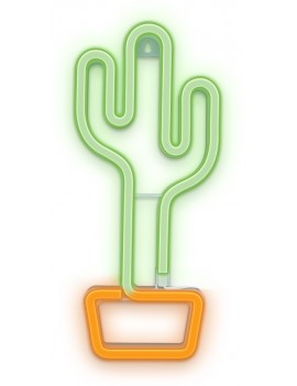 Figurina LED Neon CACTUS portocaliu verde Bat + USB FLNEO2 Forever Light
