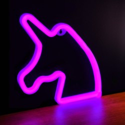 Figurina LED Neon UNICORN roz Liliac + USB FLNEO1 Forever Light