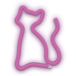 Figurine Neon, Fiurina LED Neon CAT roz Liliac + USB FLNEO4 Forever Light -1, dioda.ro
