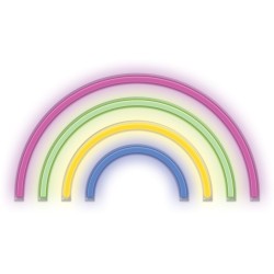 Figurine Neon, Figurina LED Neon RAINBOW multicolor Bat + USB FLNE14 Forever Light -1, dioda.ro