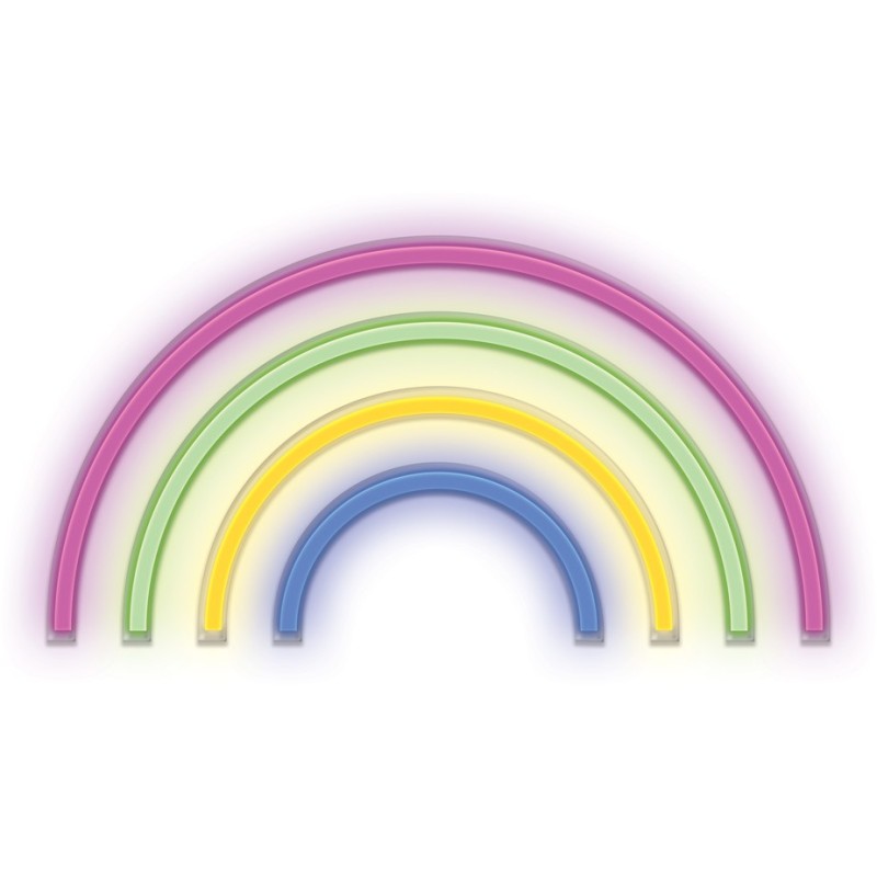 Figurine Neon, Figurina LED Neon RAINBOW multicolor Bat + USB FLNE14 Forever Light -1, dioda.ro