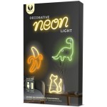 Figurine Neon, Figurina LED Neon RAINBOW multicolor Bat + USB FLNE14 Forever Light -1, dioda.ro