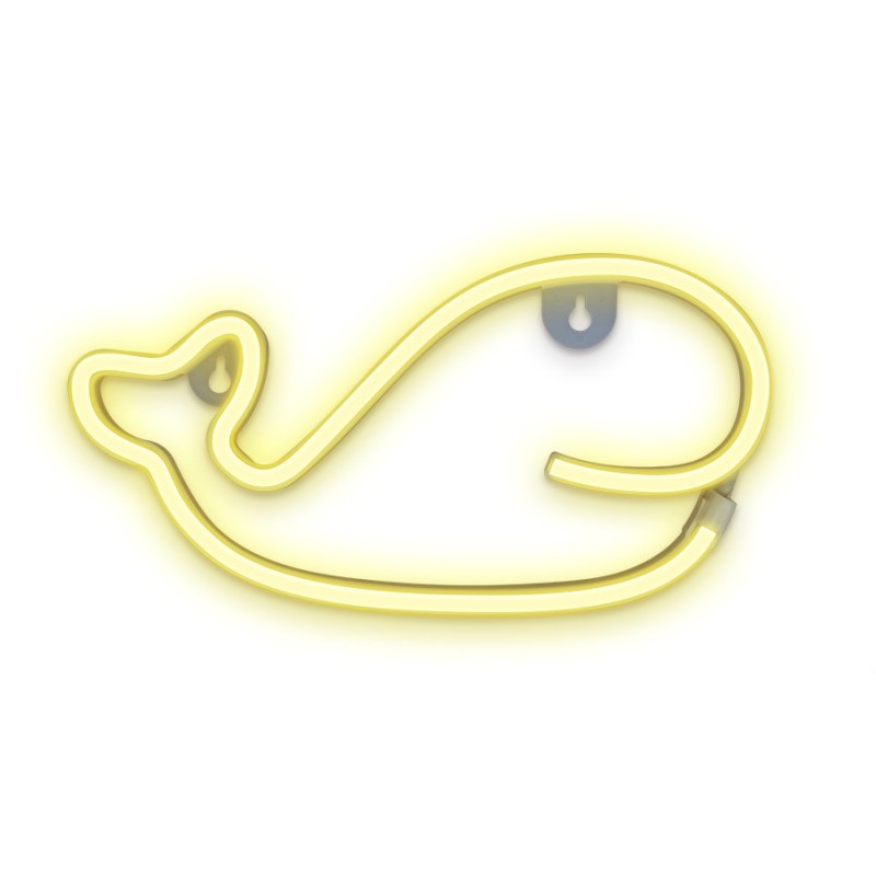 Figurine Neon, Figurina LED Neon Balena alb cald Bat + USB FLNEO9 Forever Light -1, dioda.ro