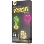 Figurine Neon, Figurina LED Neon Balena alb cald Bat + USB FLNEO9 Forever Light -1, dioda.ro