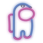 Figurine Neon, Figurina LED Neon SPACEMAN roz albastru Bat + USB FLNE13 Forever Light -1, dioda.ro